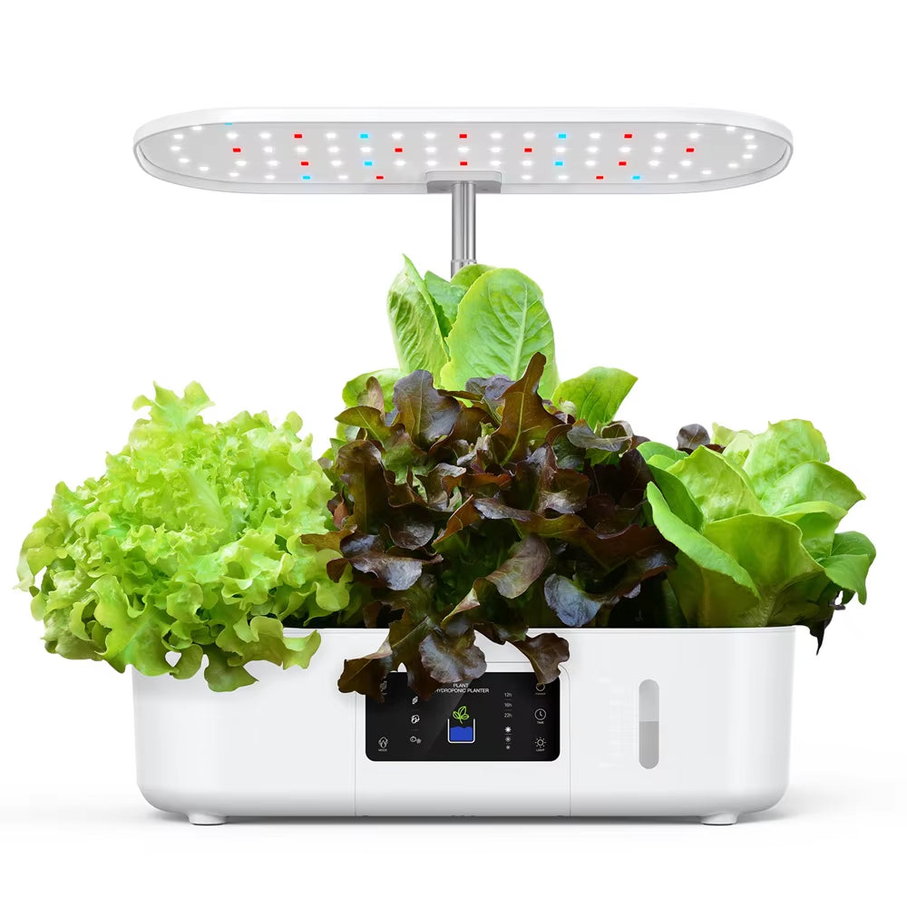 Indoor Hydroponic Herb Garden Kit with LED, Smart Pump & Auto Timer